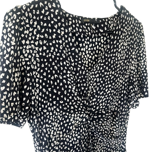 Maje Black Rippi Twist Front Dress - Picture 6 of 11